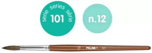 Ecset 12-es póniszőr 6 db/csomag Milan 101|80312  6 db/csomag