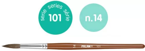 Ecset 14-es póniszőr 6 db/csomag Milan 101|0410114  6 db/csomag