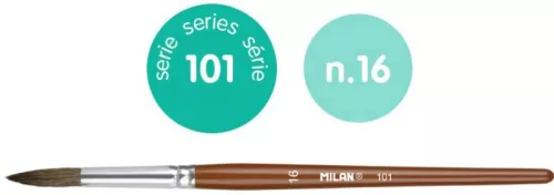 Ecset 16-os póniszőr 6 db/csomag Milan 101|0410116  6 db/csomag