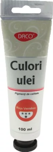 Olajfesték 100 ml Daco élénk piros|Élénk piros, tubusos, CU4100RV