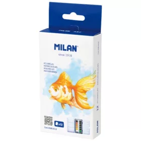   Vízfesték, fém dobozos Milan "Art" 12 szín|Tégelyes, palettával, 05B1612