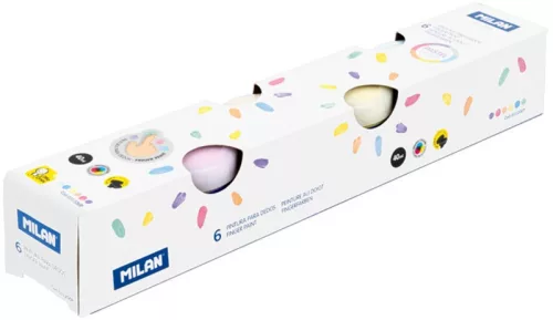 Ujjfesték 40 ml Milan 6 pasztell szín|Pasztell, 40 ml, 031206P