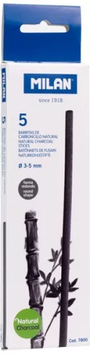 Rajzszén 3-5 mm 5 db/doboz Milan|3-5 mm-es átmérő, 5 db/doboz