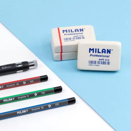 Radír 12 db/doboz Milan "Professional" soft 412|Soft,  12db/dob