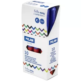   Golyóstoll 1 mm kétvégű 10 db/csomag Milan "Sway" Combi piros-kék|Piros-Kék,10db/dob,17658423110