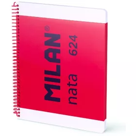   Spirálfüzet A/4 80 lapos, sima Milan "Nata 624" rózsaszín|pink, sima, 80 lap, 57041E80P