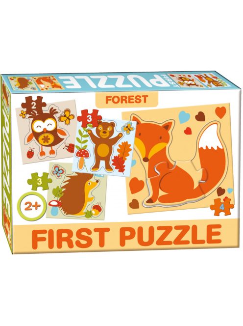 Puzzle ÁLLATOS 4 az 1-ben Forest