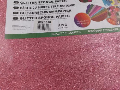 Dekorgumi Glitteres 20x30cm Rose Gold
