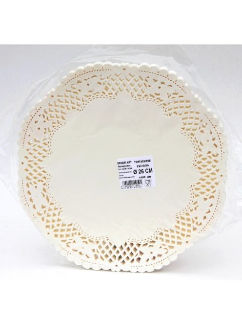 Tortacsipke (260mm) kerek fehér (100db/csg) 033300090