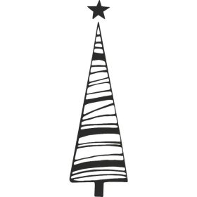   Nyomda 1 db-os HEYDA fa tábla Karácsonyfa csillaggal (2,1 x 7 cm)