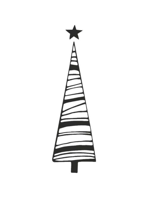 Nyomda 1 db-os HEYDA fa tábla Karácsonyfa csillaggal (2,1 x 7 cm) 