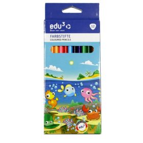 Színes ceruza VÉKONY 12-es háromszögletű EDU3