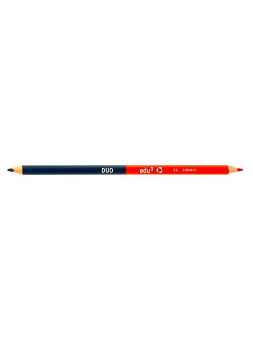 Színes ceruza piros-kék, vékony, háromszögletű postairon