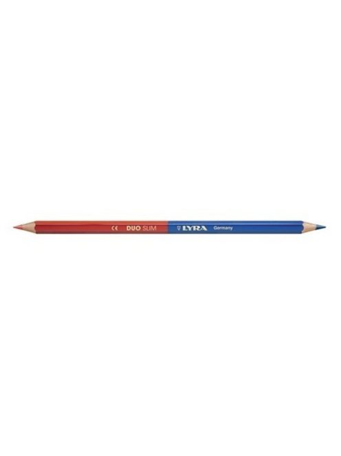 Színes ceruza piros-kék, vékony, hatszögletű (új) postairon
