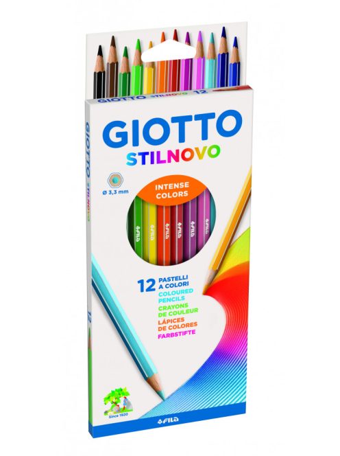 Színes ceruza GIOTTO Stilnovo 12db-os 6 szögletű 