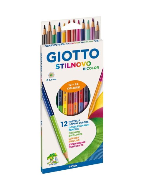 Színes ceruza 12-es Giotto Stilnovo Bicolor (hatszögletű)