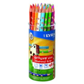 Színes ceruza Groove Slim 48 db-os műanyag pohárban