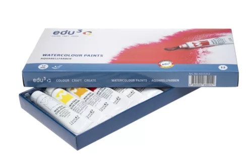 Tubusos aquarell festék 12-es készlet, 12 ml-es EDU3