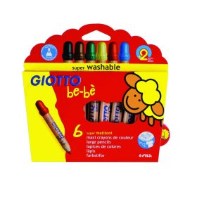 Színes ceruza 6-os Giotto Be-Bé hegyezővel (új forma)