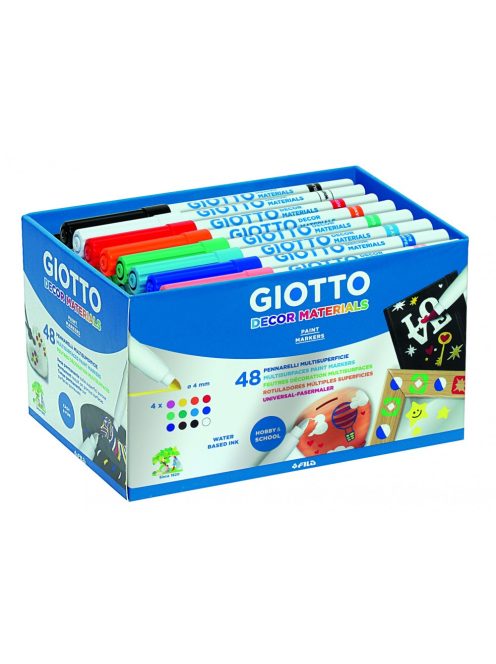 Filckészlet Giotto Decor 4 x 12 szín sokféle anyagra