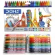 Zsírkréta 25 db-os  (24+ 1 csillámos ezüst), extra hosszú DOMS (FILA)