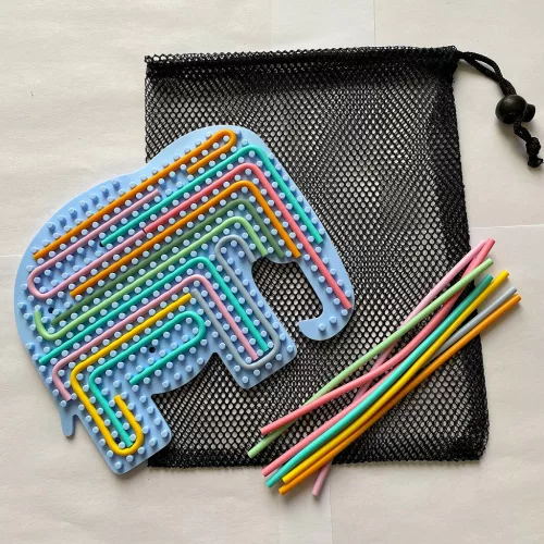 Szenzoros játék szilikonból Világoskék elefánt