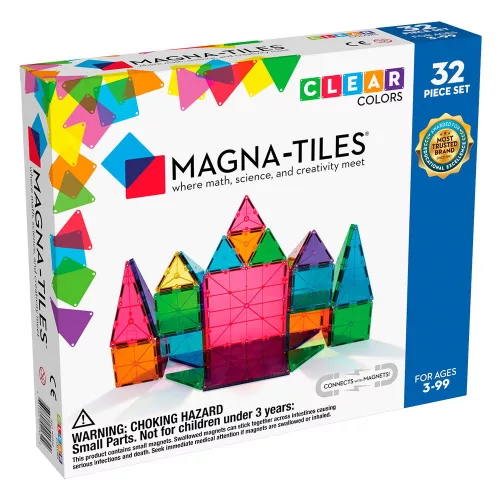 MAGNA-TILES Clear, mágneses építőjáték, 32 db