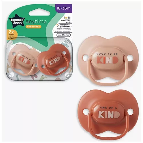 Tommee Tippee játszócumi CTN Anytime 2 db 18-36 hó (barna, ekrü)