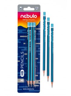 Grafit ceruza HB, 3 db-os, Nebulo