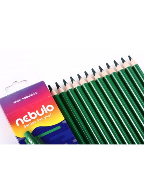 Színes ceruza, zöld, jumbo háromszög, Nebulo