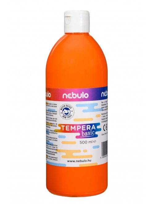 Tempera festék, 500 ml-es, narancssárga, Nebulo