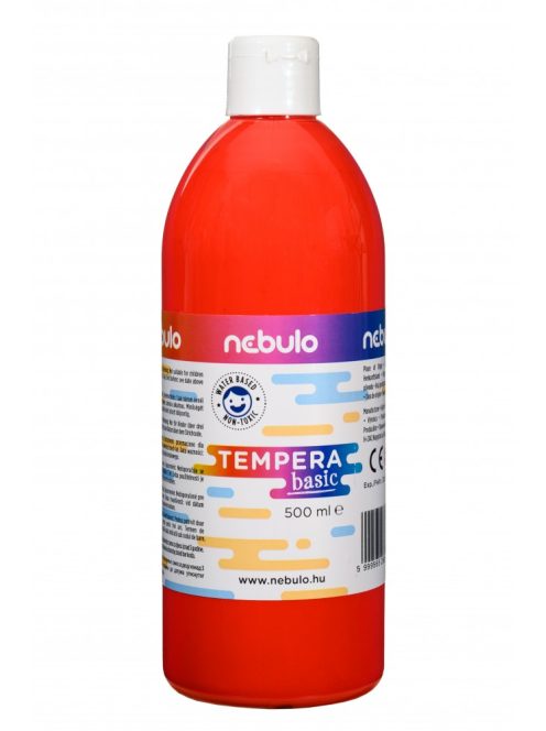 Tempera festék, 500 ml-es, piros, Nebulo