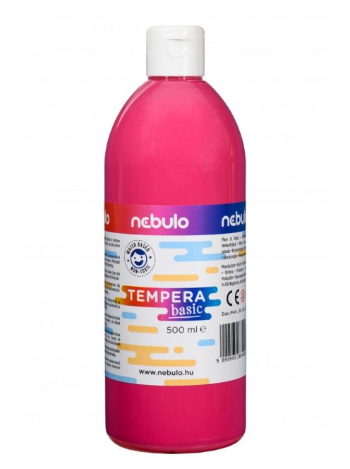 Tempera festék, 500 ml-es, rózsaszín, Nebulo