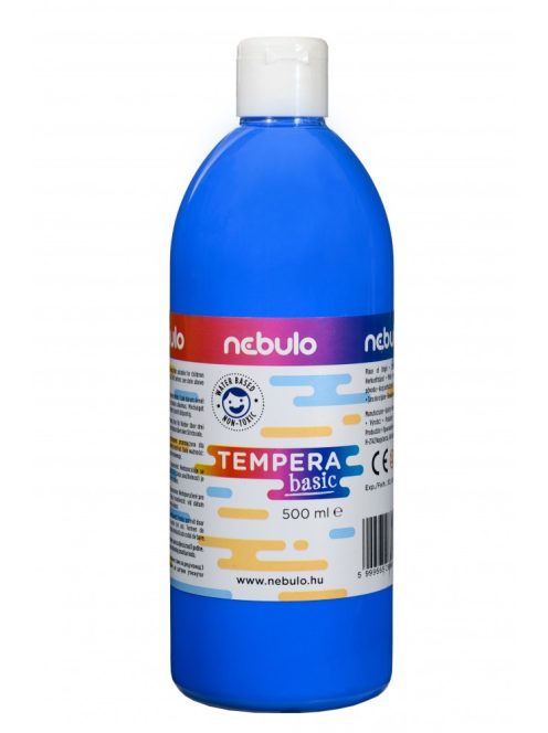 Tempera festék, 500 ml-es, világoskék, Nebulo
