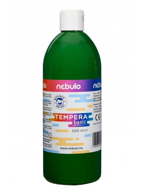 Tempera festék, 500 ml-es, sötétzöld, Nebulo