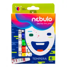 Tempera készlet, 12 ml-es, 6 színes, Nebulo