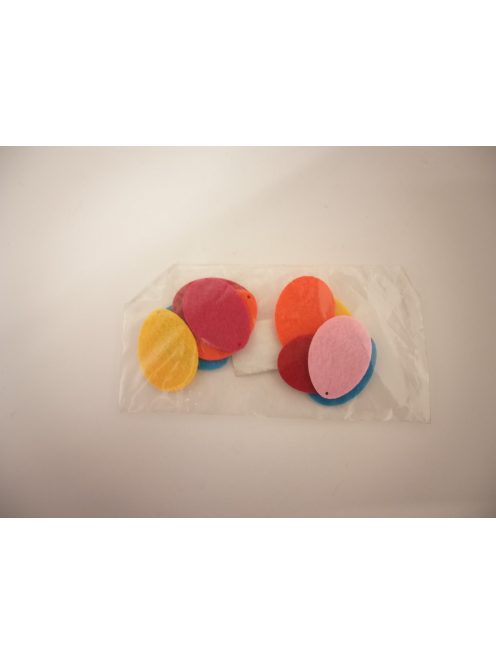 Filcfigura - Mini tojás (10 db/cs, átm. kb.: 3,5 cm)