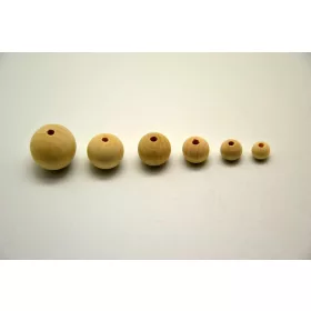 Fa golyó natúr 15mm