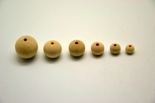 Fa golyó natúr 15mm