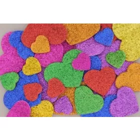 Mossgumi szívek glitteres mix