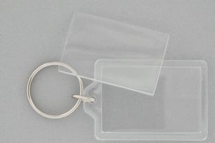 Kulcstartó akril téglalap fényképtartós 6x3,5cm