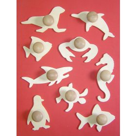 Fa sablonok fogóval TENGERI ÁLLATOK